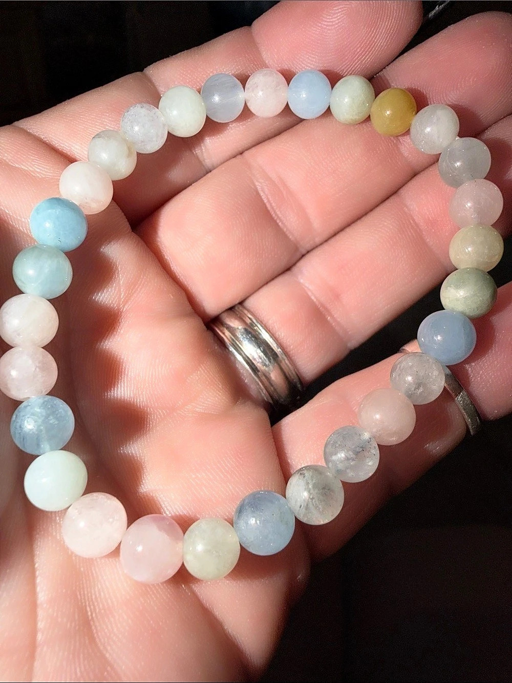 Multicolor Beaded Stretch Bracelet quartz brand new never worn handmade